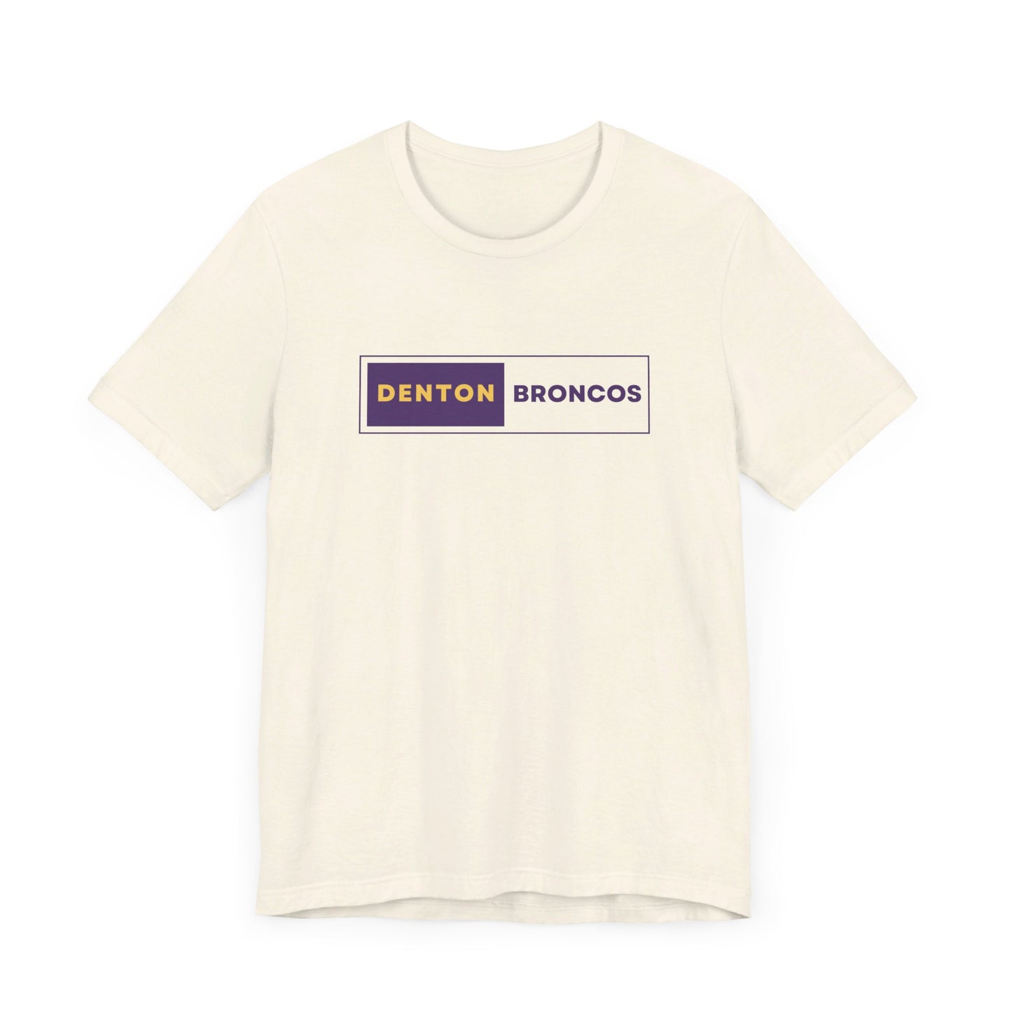 Denton Broncos Block Tee - Bella Canvas