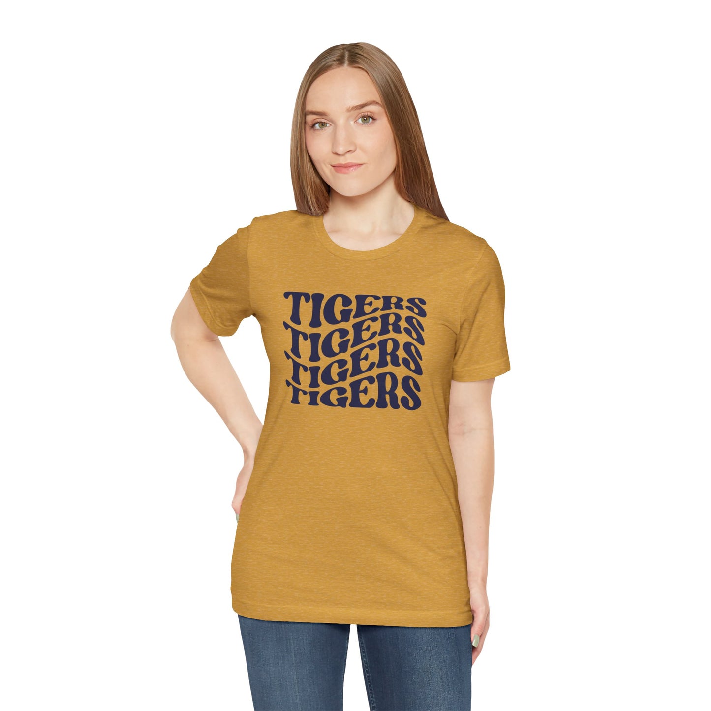 Tigers Wavy Tee - Bella Canvas