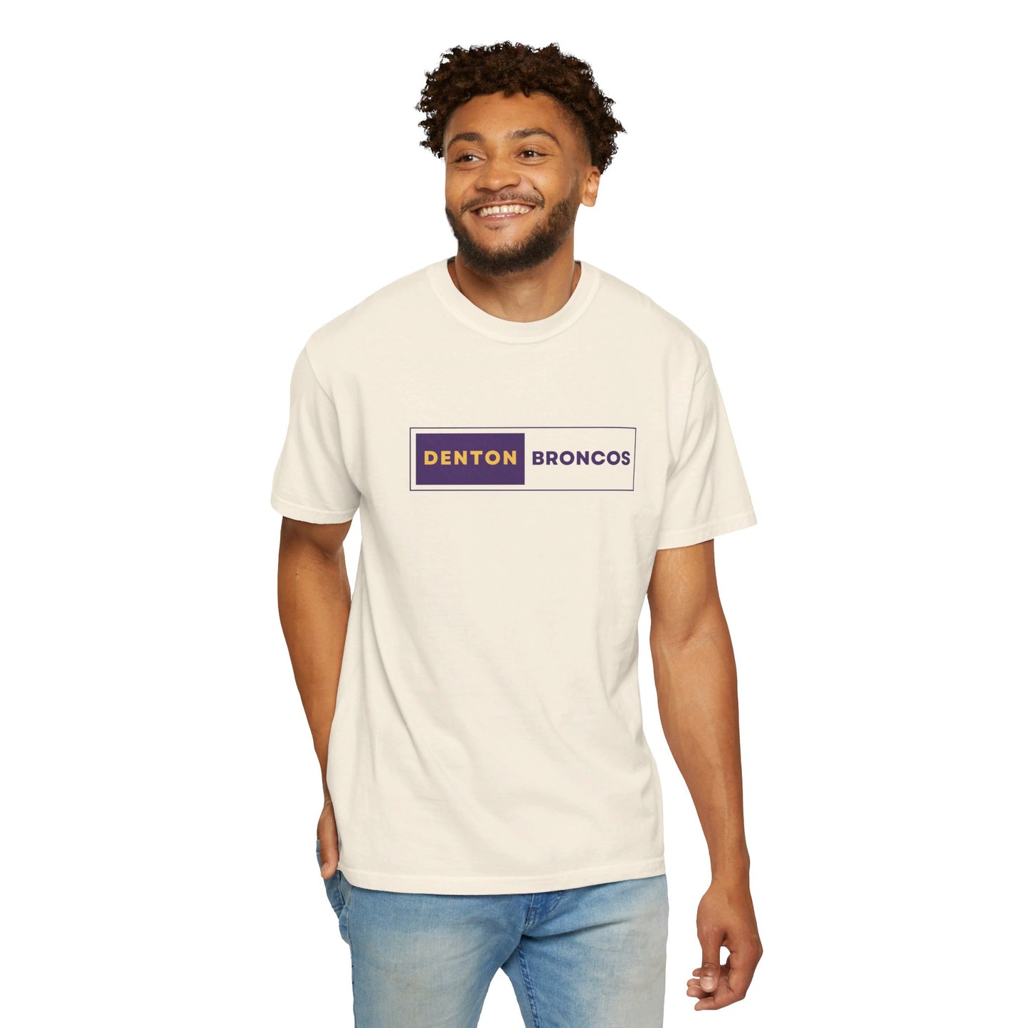 Denton Broncos Block Tee - Comfort Colors