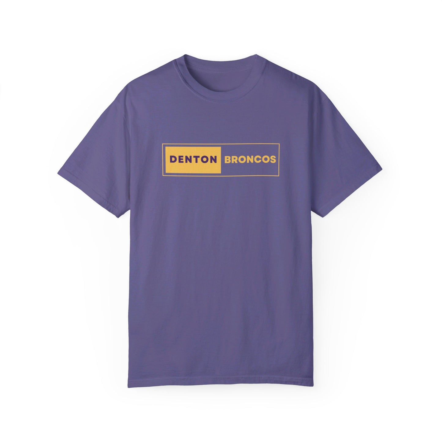 Denton Broncos Block Tee - Comfort Colors