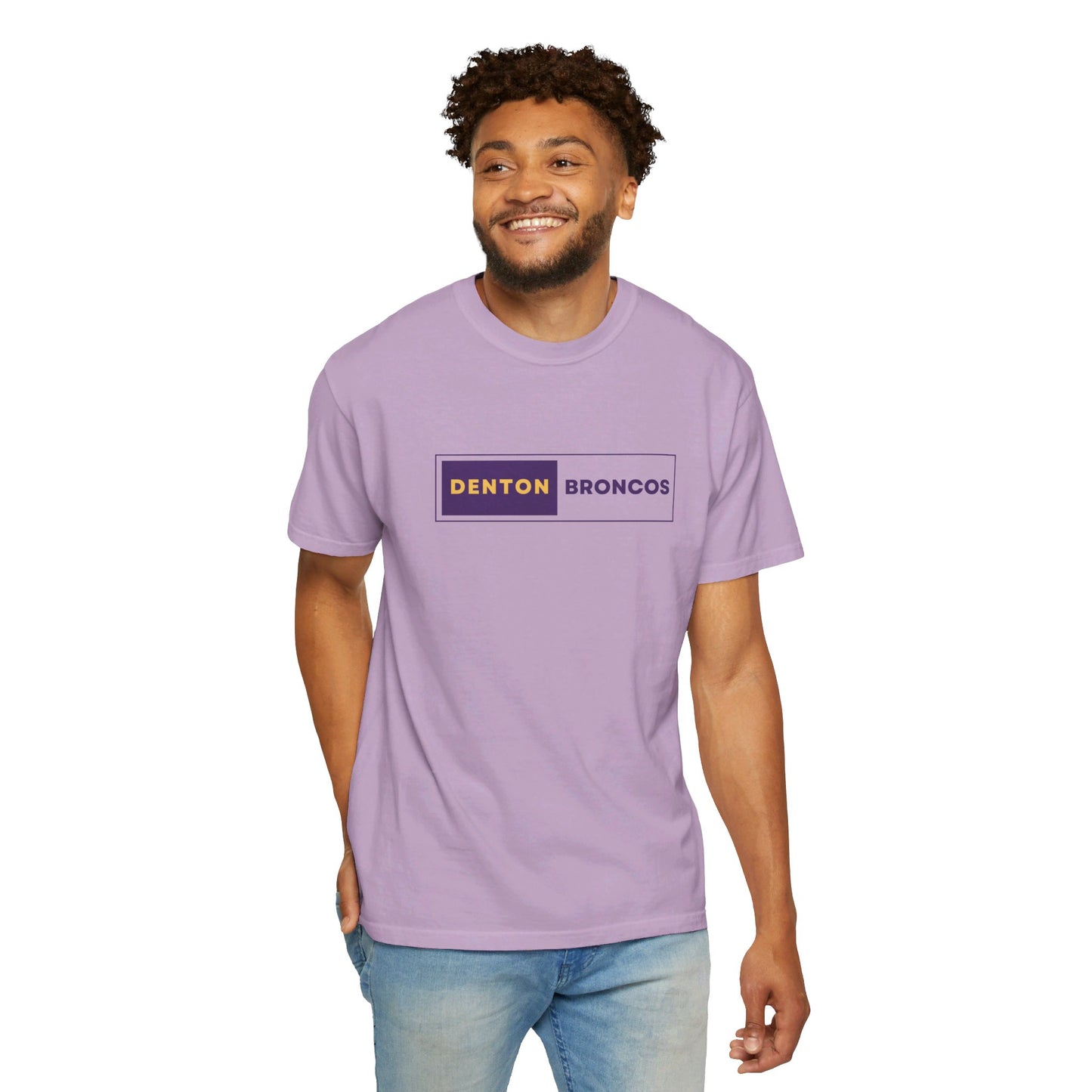 Denton Broncos Block Tee - Comfort Colors