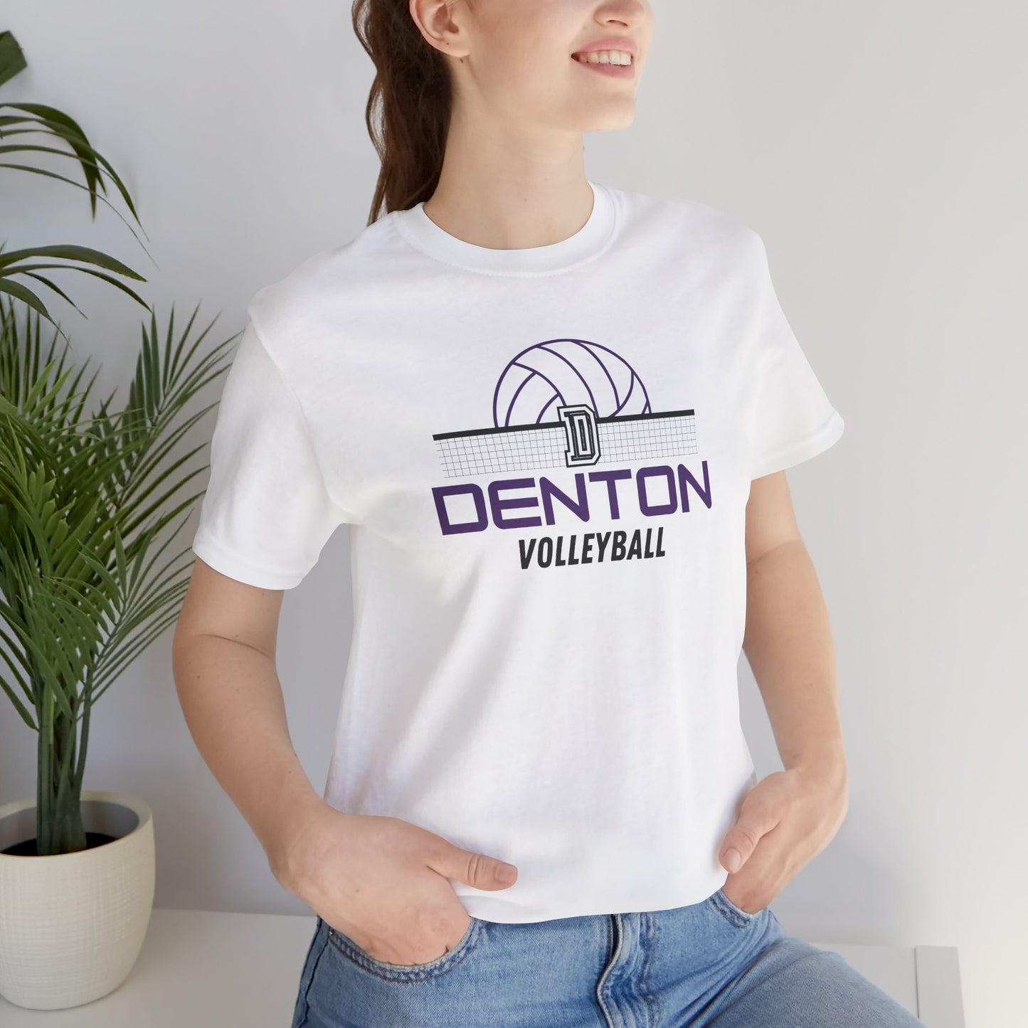 Denton Volleyball Net Tee - Bella Canvas