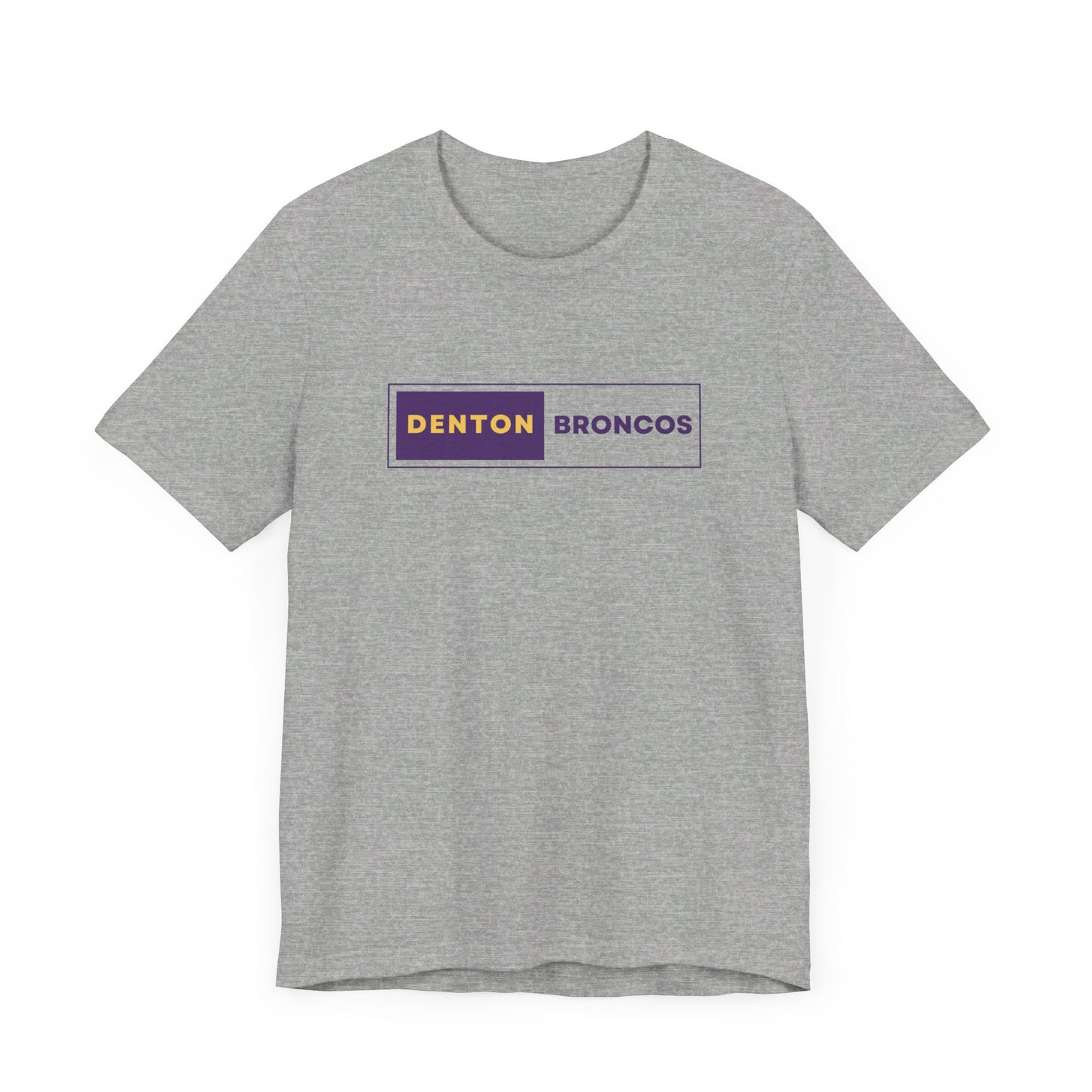 Denton Broncos Block Tee - Bella Canvas