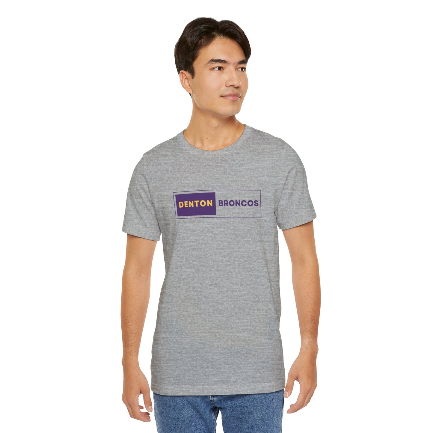 Denton Broncos Block Tee - Bella Canvas