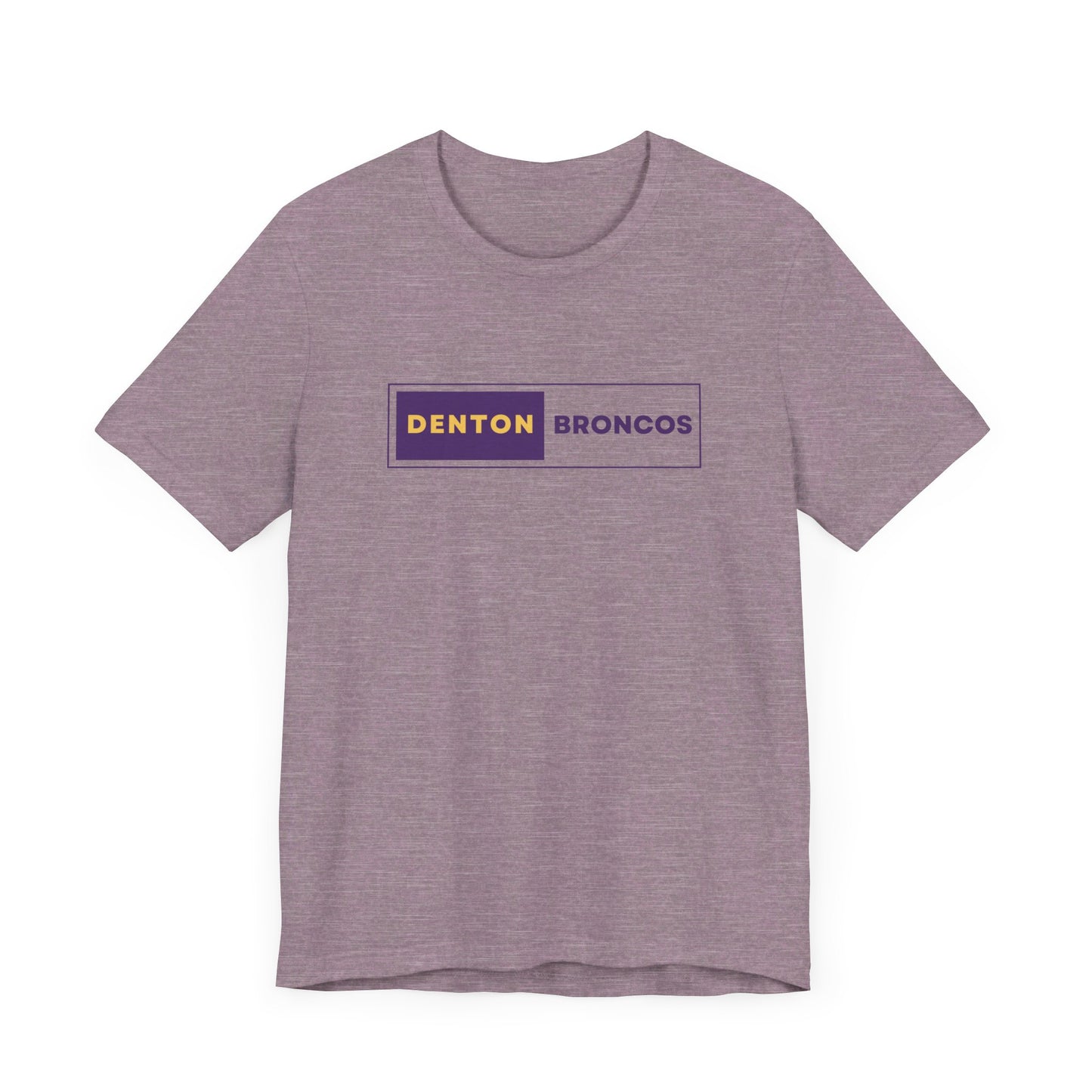Denton Broncos Block Tee - Bella Canvas