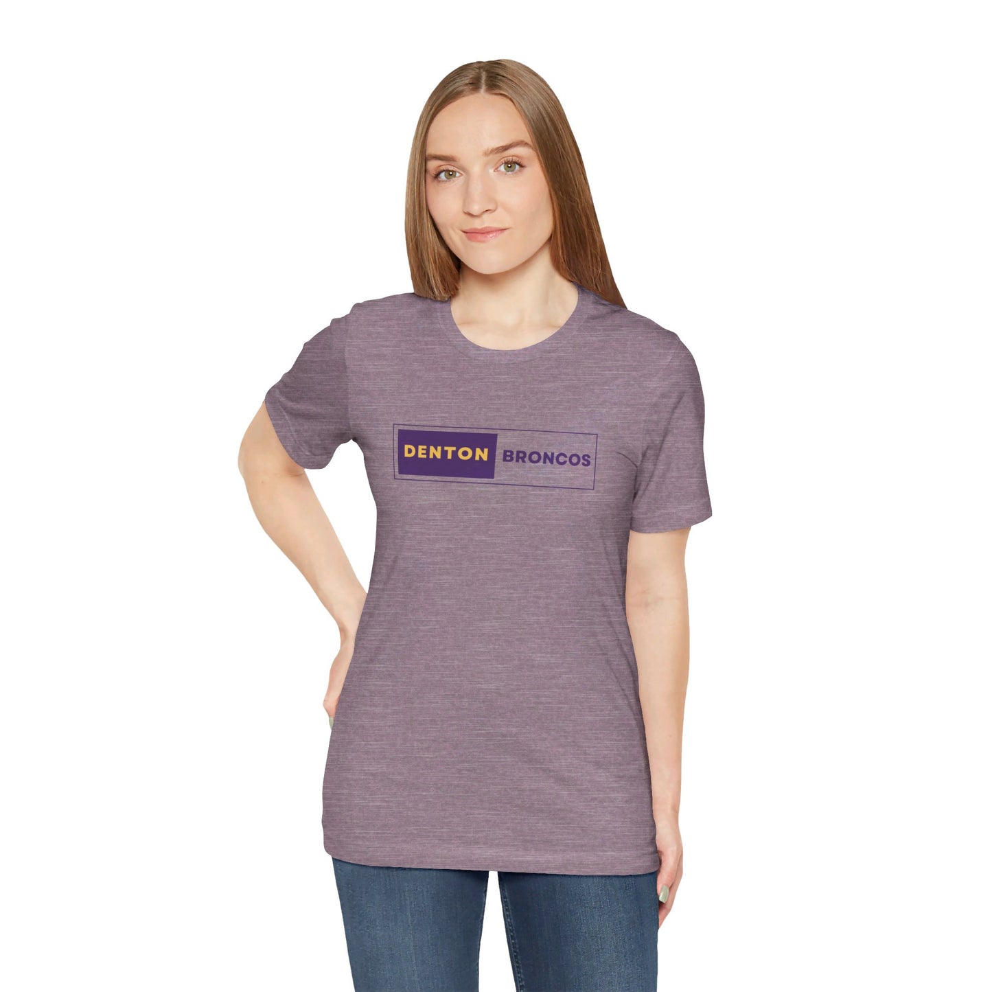 Denton Broncos Block Tee - Bella Canvas