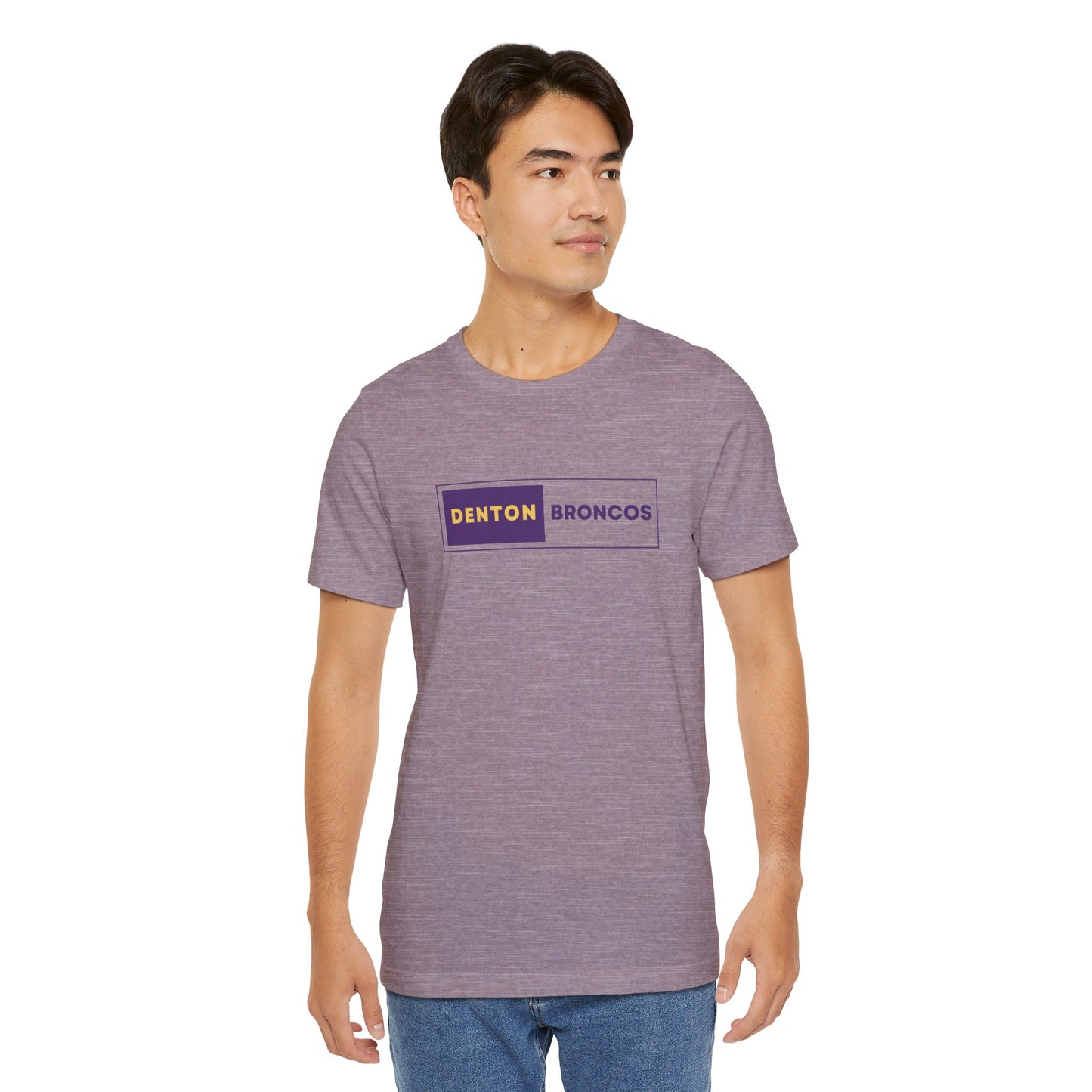 Denton Broncos Block Tee - Bella Canvas