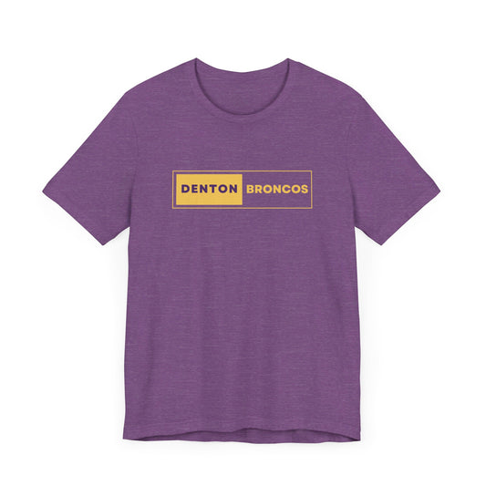 Denton Broncos Block Tee - Bella Canvas