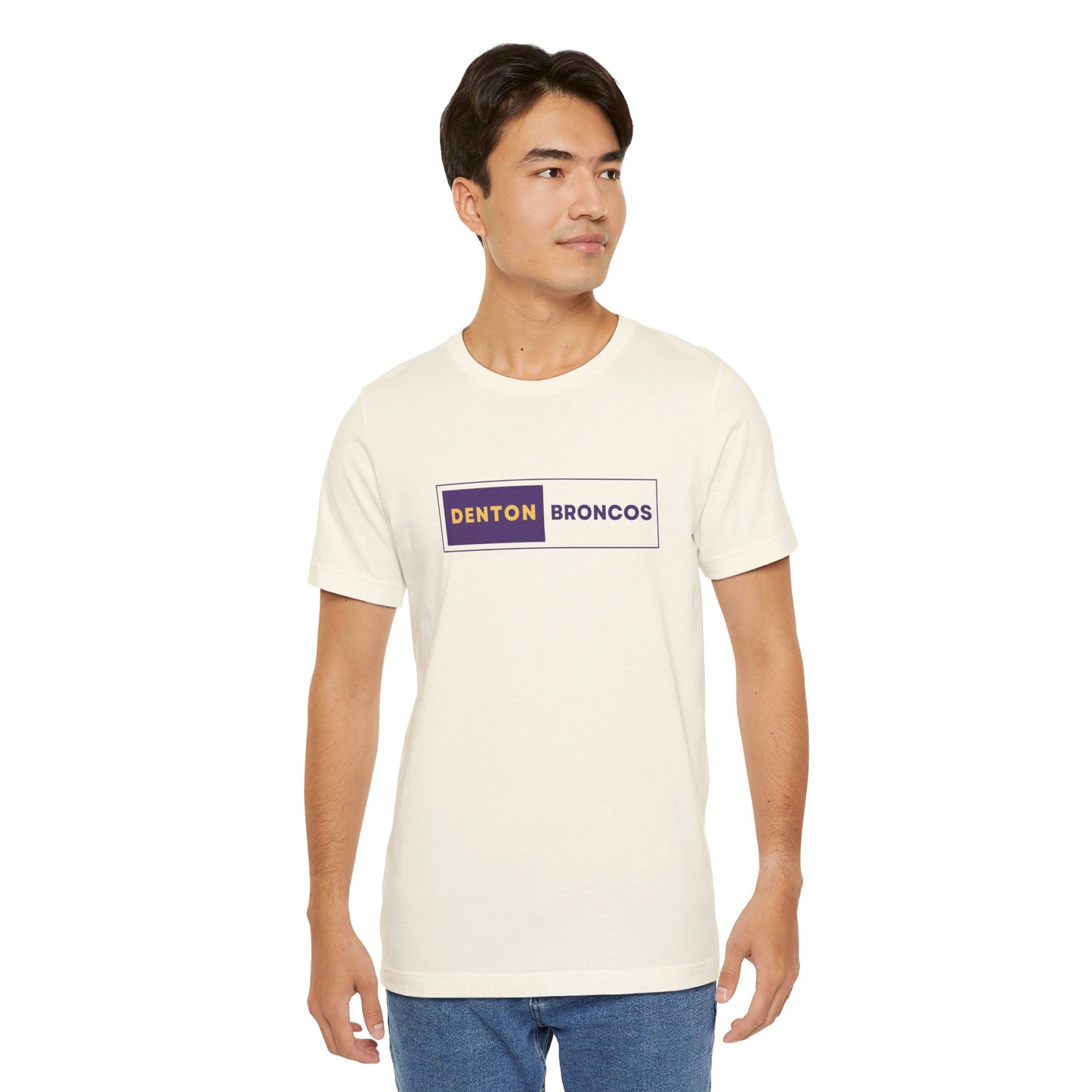 Denton Broncos Block Tee - Bella Canvas